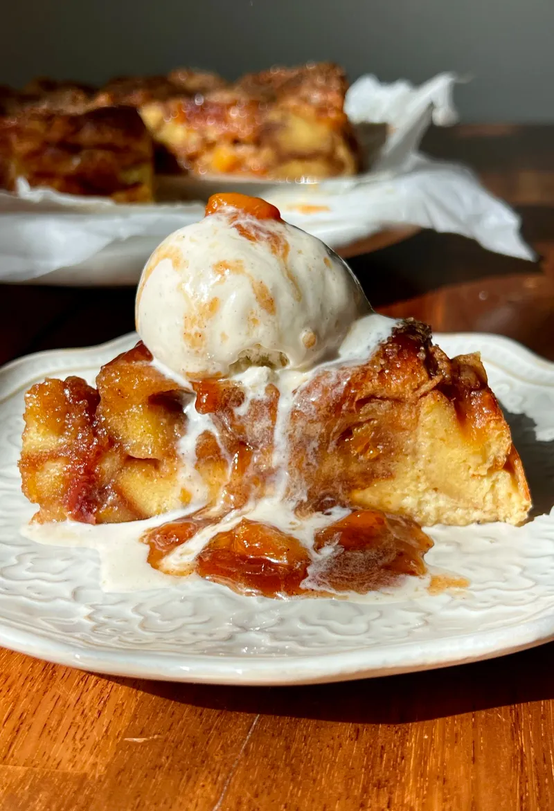 Peach Bread Pudding