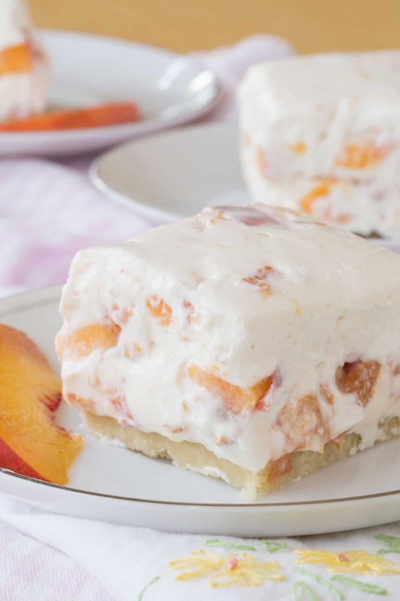Peach Cheesecake Bars