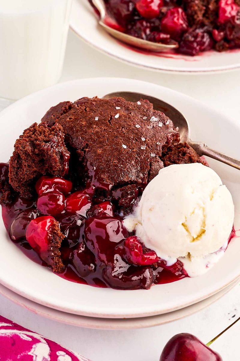 Chocolate and Cherry Crumble