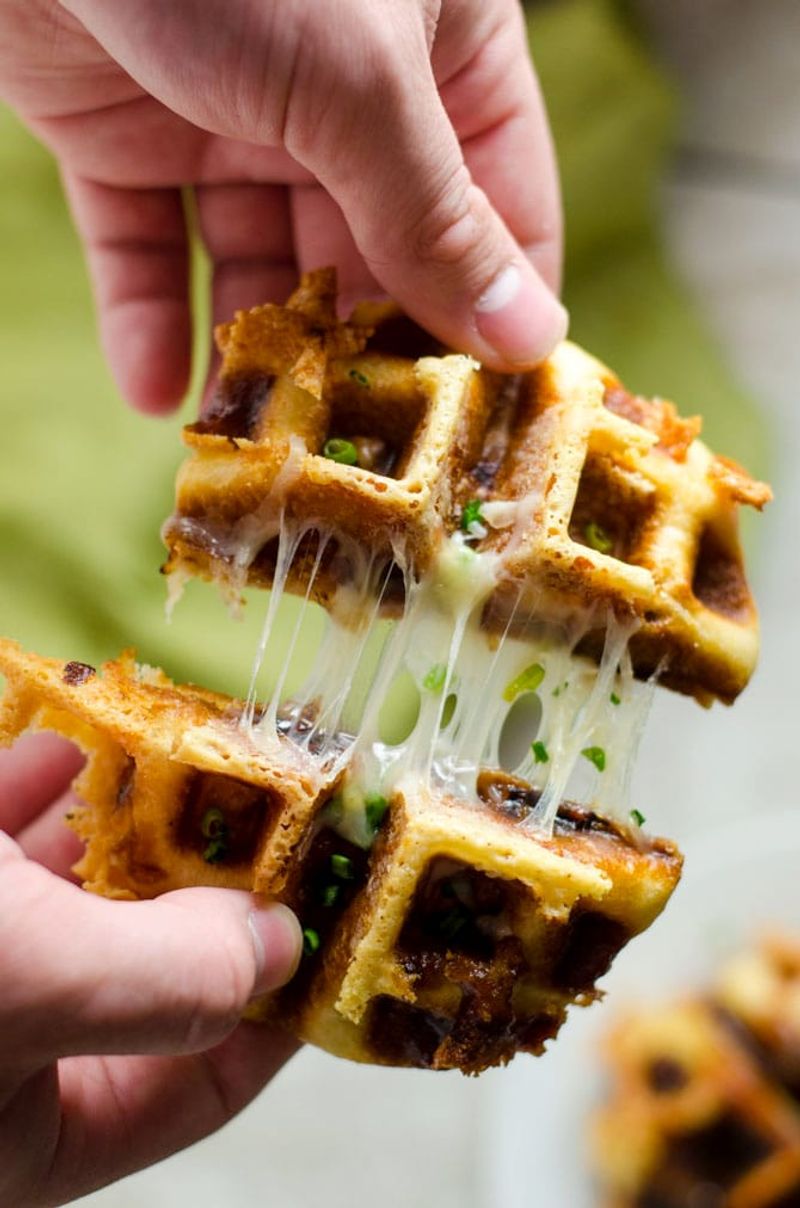 Caramelised Onion And Gruyere Waffles