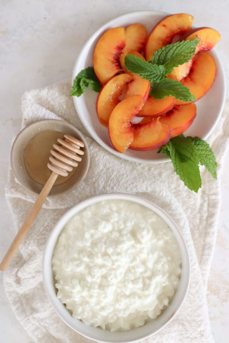 Cottage Cheese with Peaches