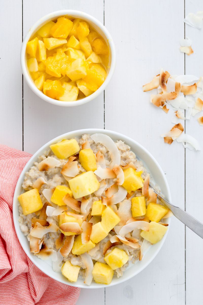 Toasted Coconut Flakes and Mango