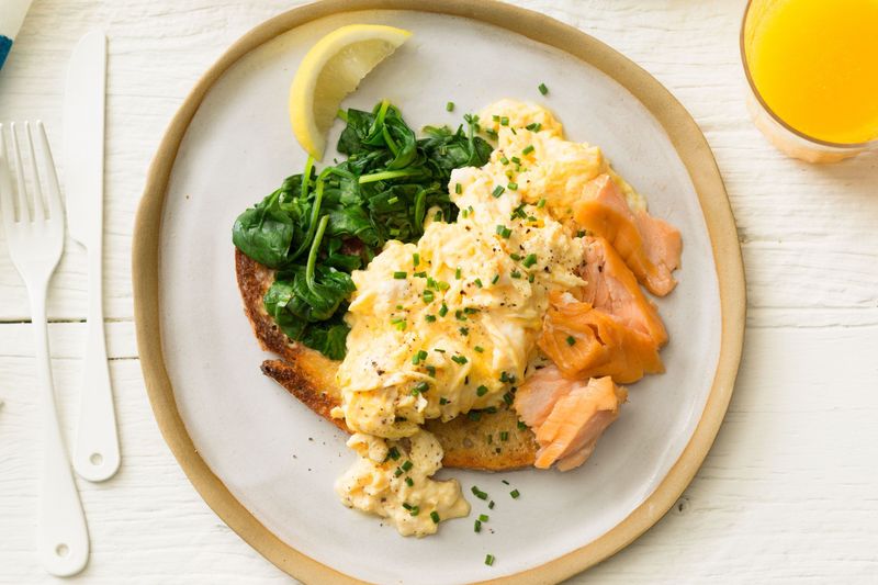 Scrambled Egg and Smoked Salmon Toastie