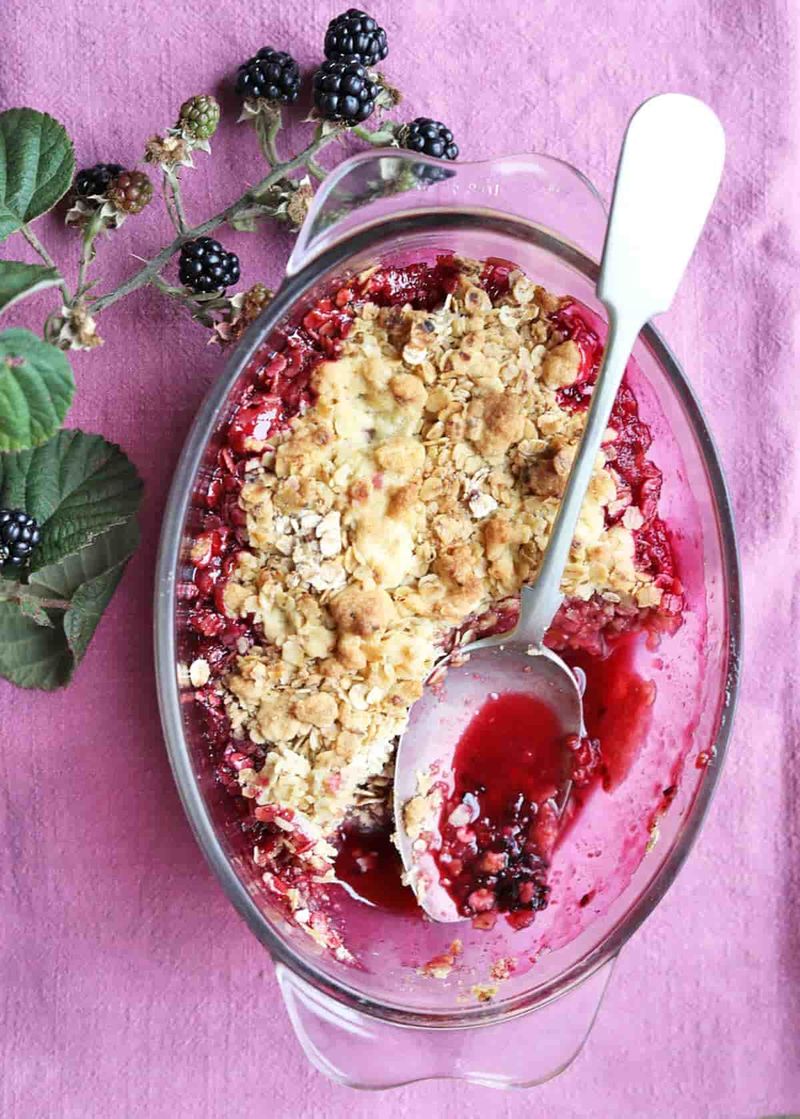 Blackberry and Apple Crumble
