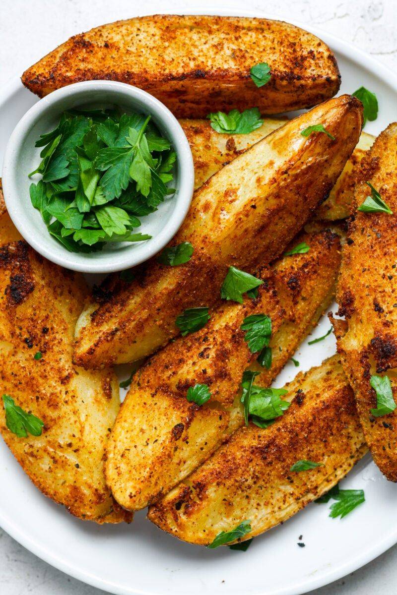 French Onion Dip Potato Wedges