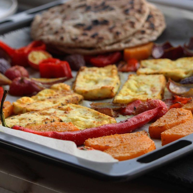 Za'atar Halloumi with Roasted Peppers