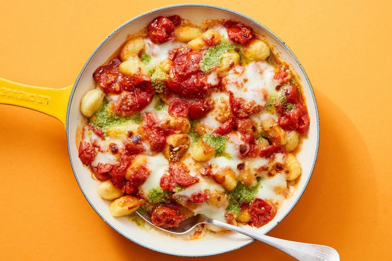 Pesto Baked Gnocchi
