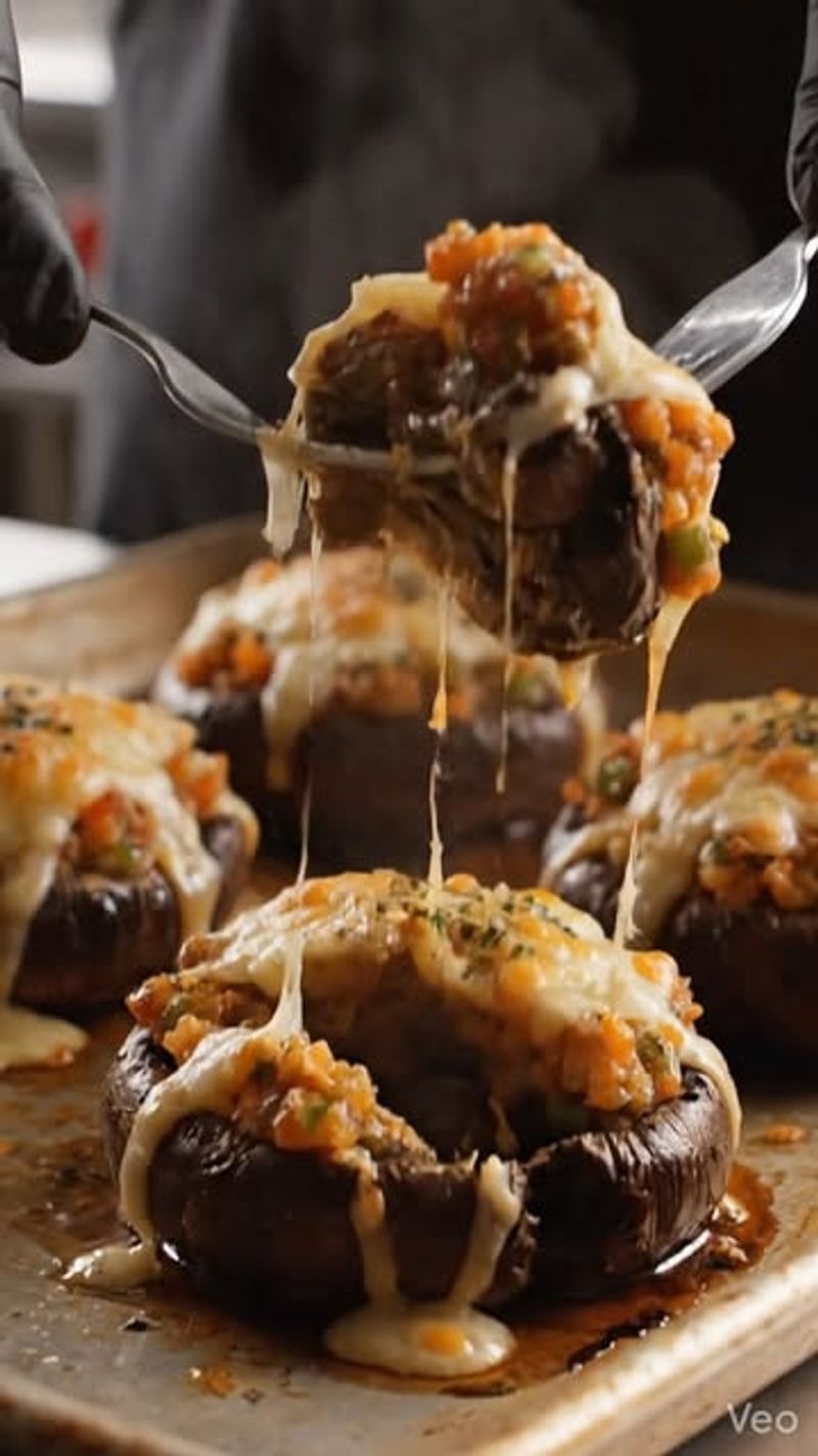 Truffle and Gruyere Stuffed Mushrooms