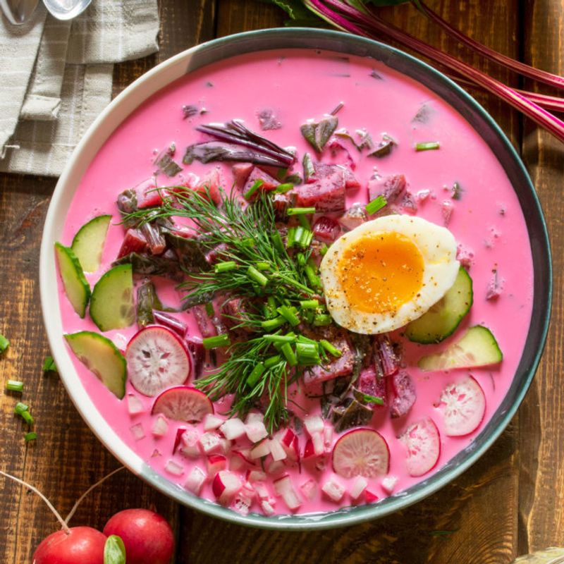 Chłodnik (Cold Beetroot Soup)