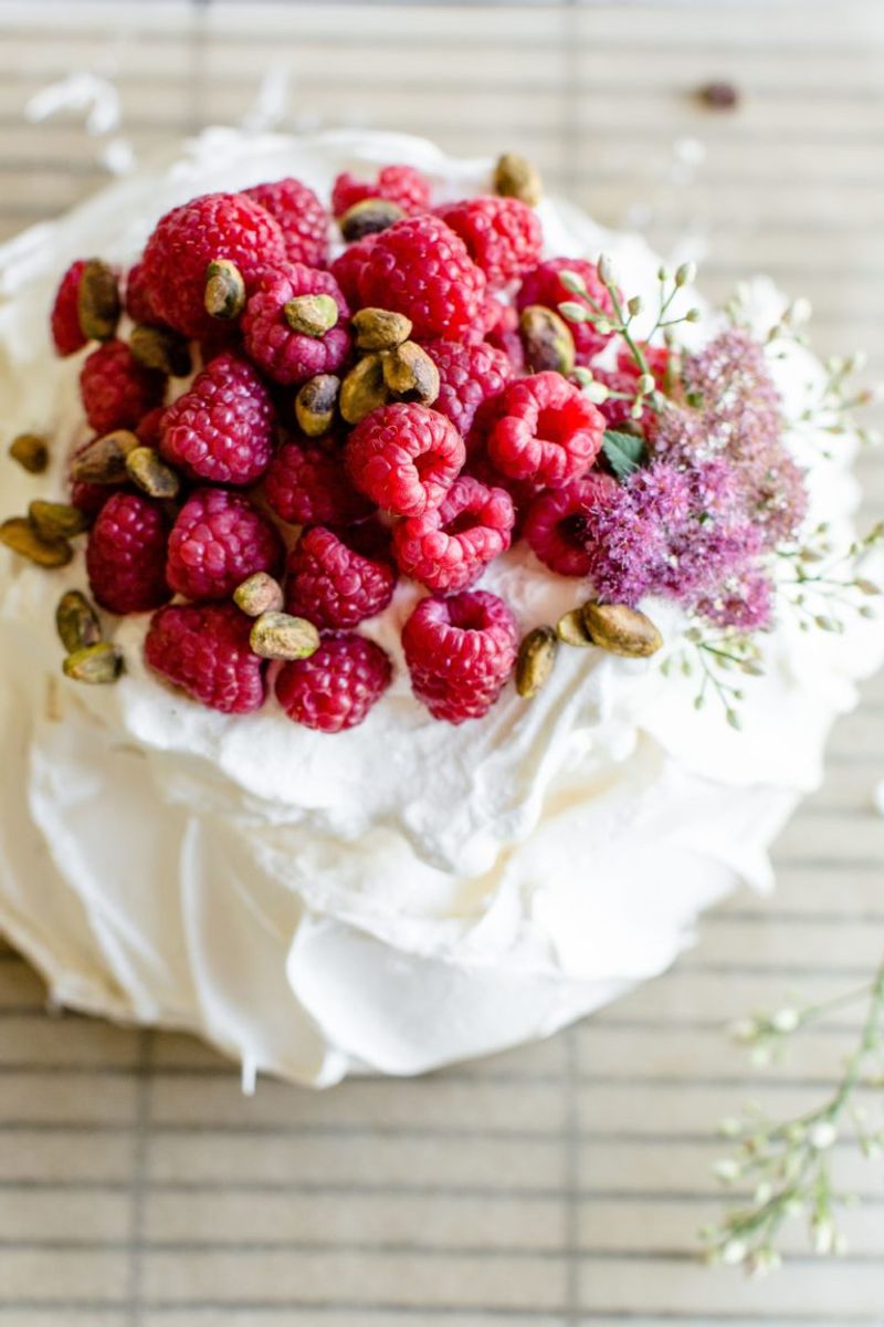 Pistachio Pavlova