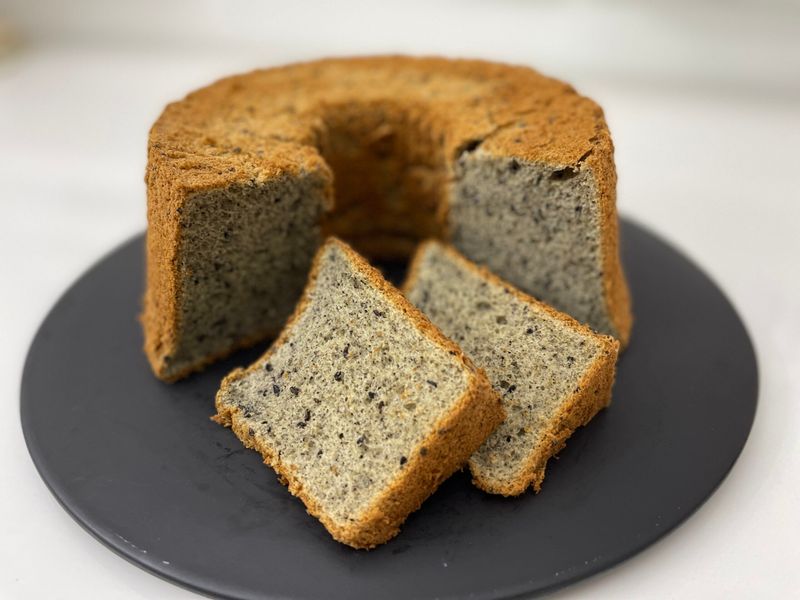 Black Sesame Chiffon Cake