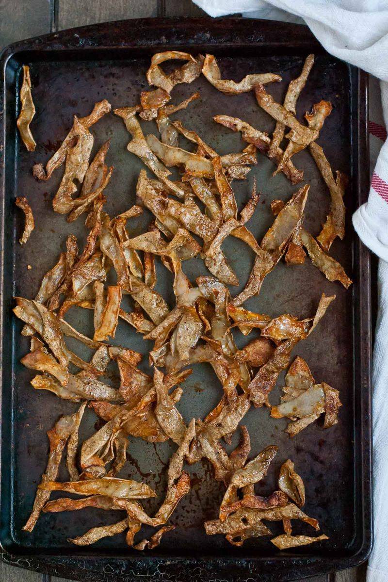 Baked Potato Skin Crisps