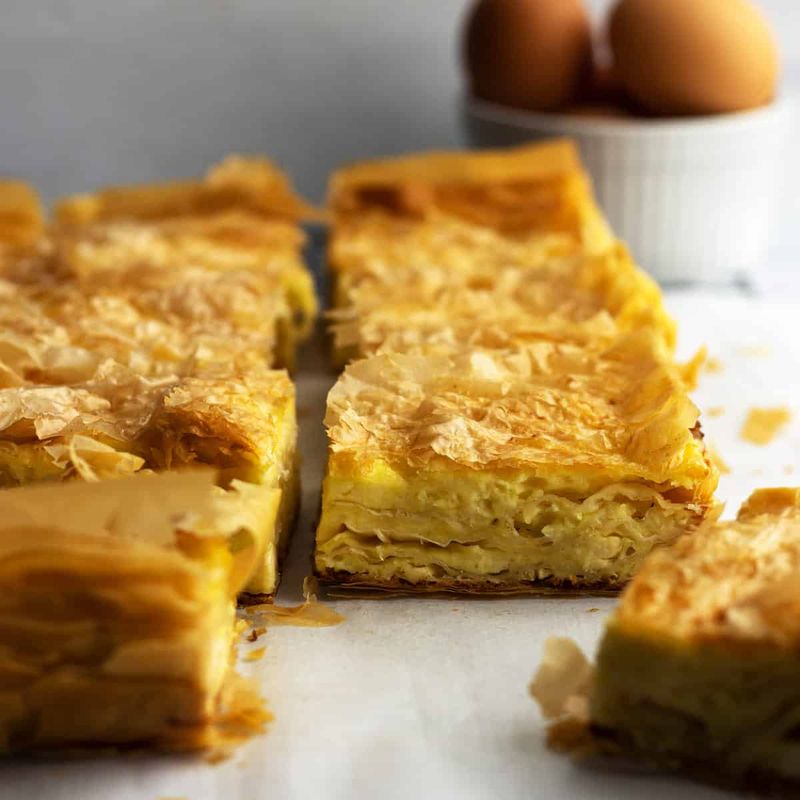 Gibanica (Cheese and Egg Pastry)