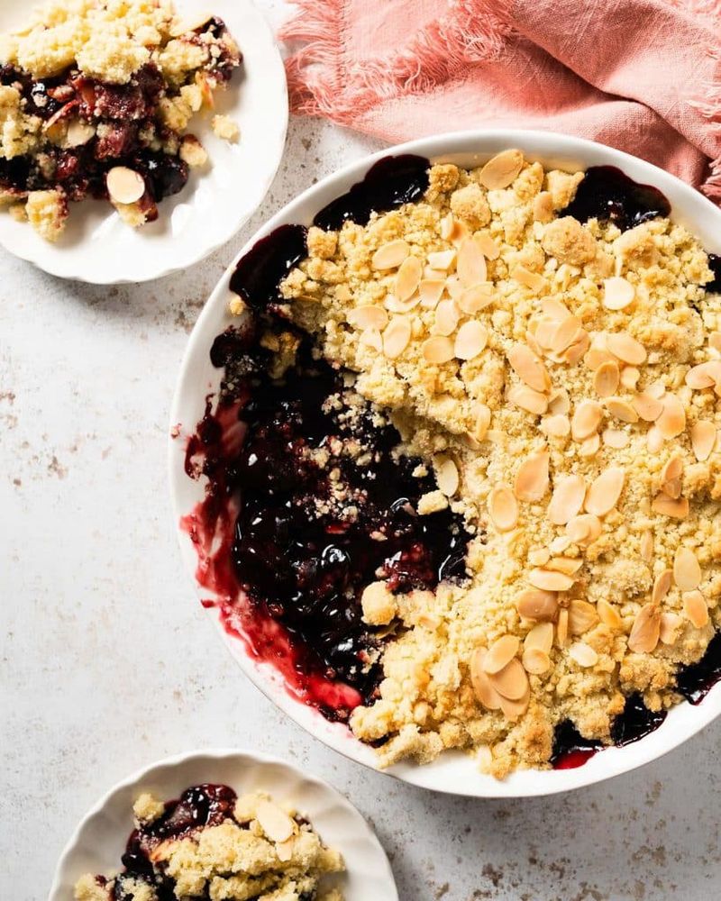 Cherry and Almond Crumble
