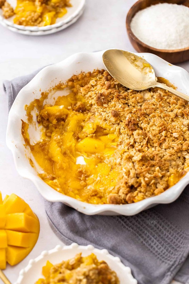 Mango and Coconut Crumble