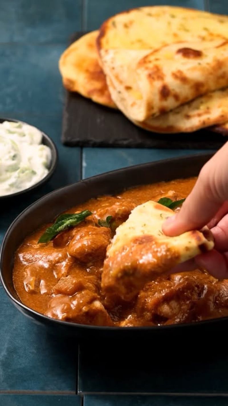 Butter Chicken Curry With Warm Naan