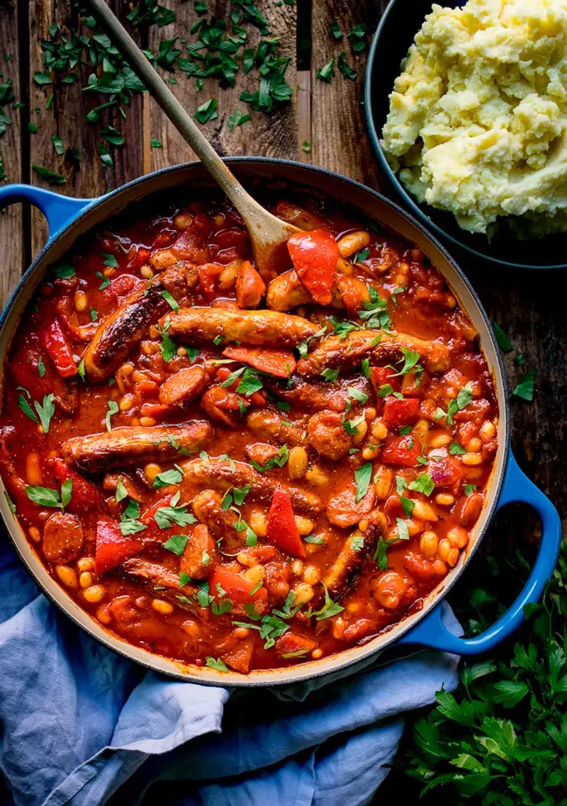 Sausage and Bean Hotpot