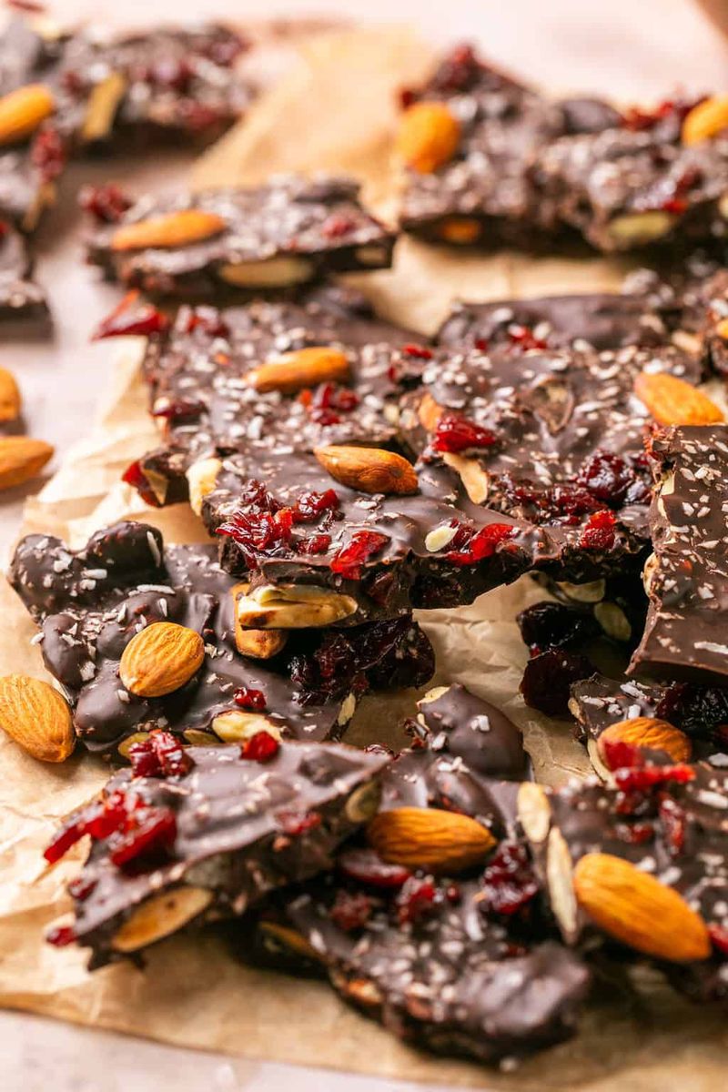 Stir Cherries Into Homemade Chocolate Bark