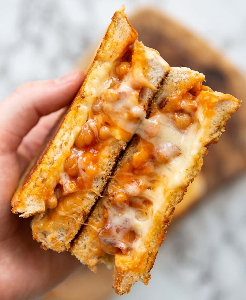 Baked Bean and Cheddar Toastie