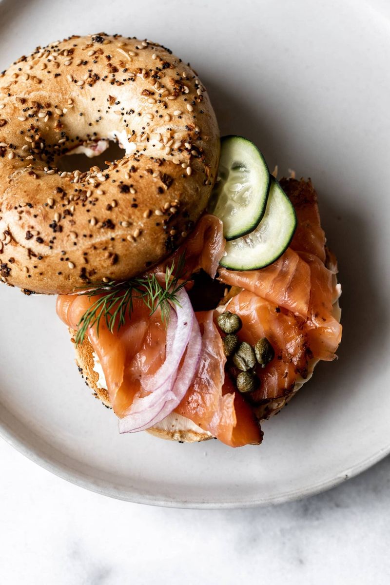Smoked Salmon and Cream Cheese Bagel