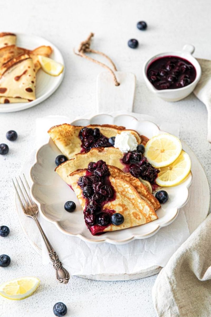 Crepes with Berry Jam
