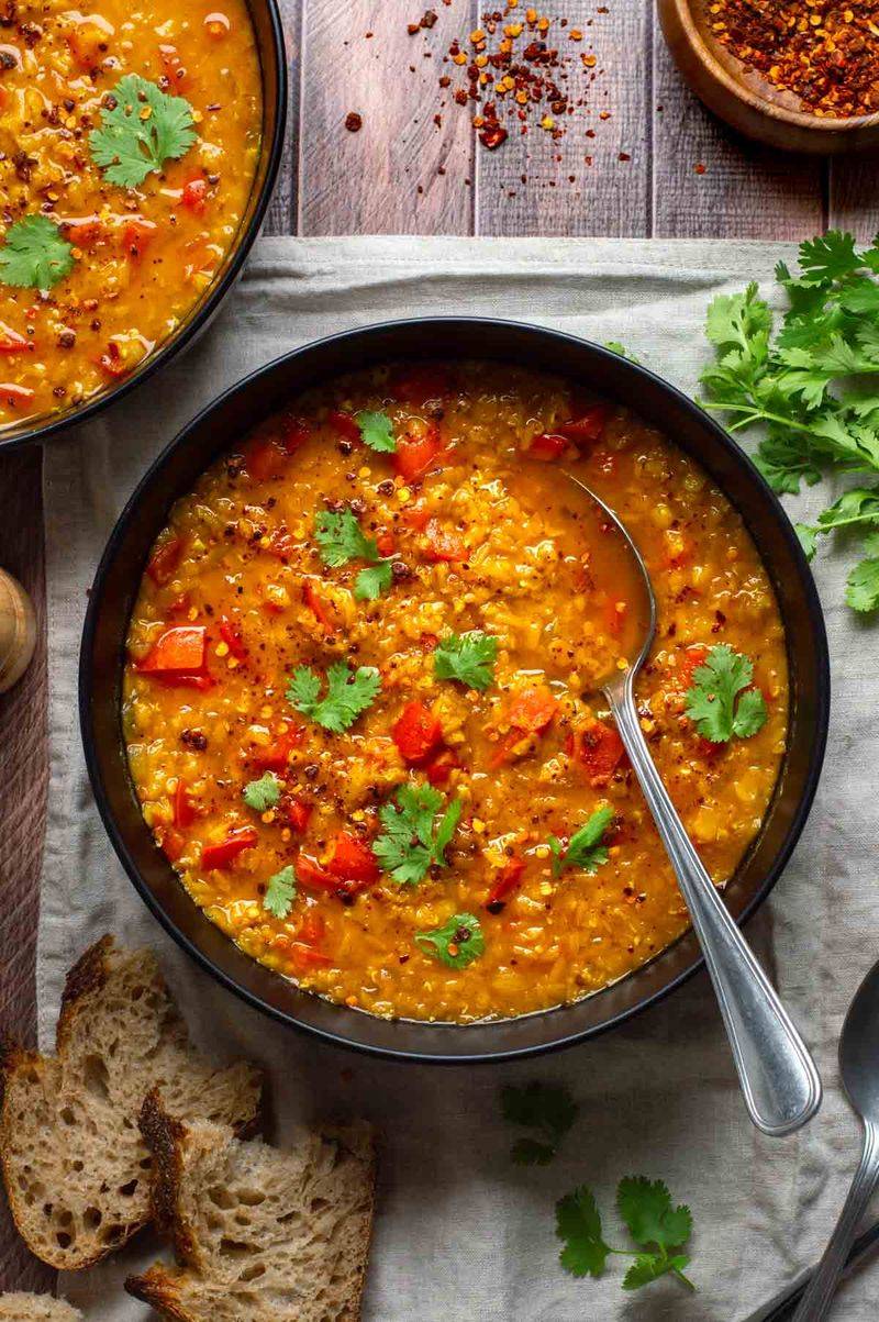 Protein-Packed Lentil Soup in a Thermos