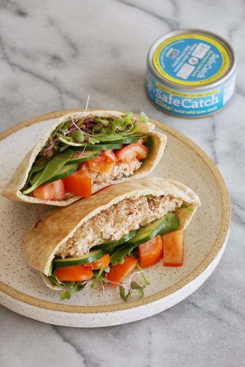 Tuna Stuffed Whole Wheat Pita