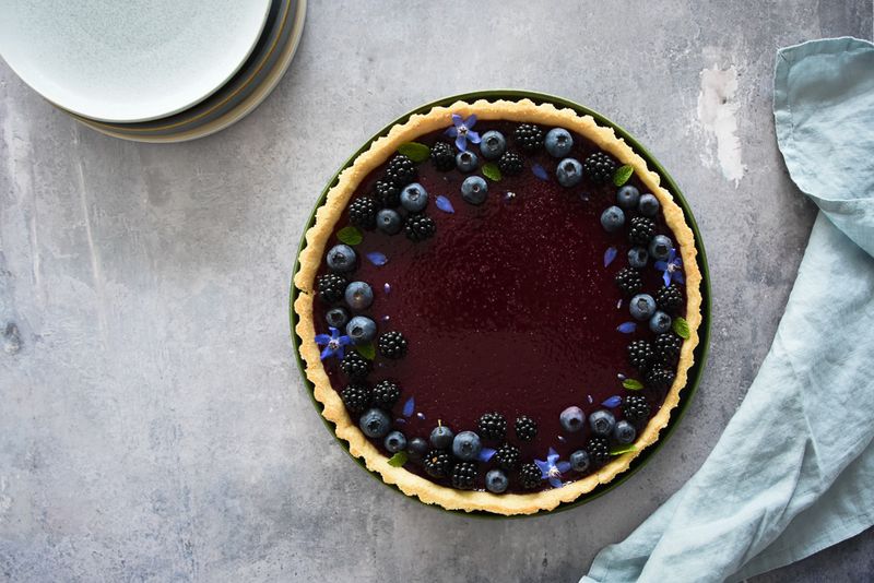 Lemon And Blackcurrant Tart