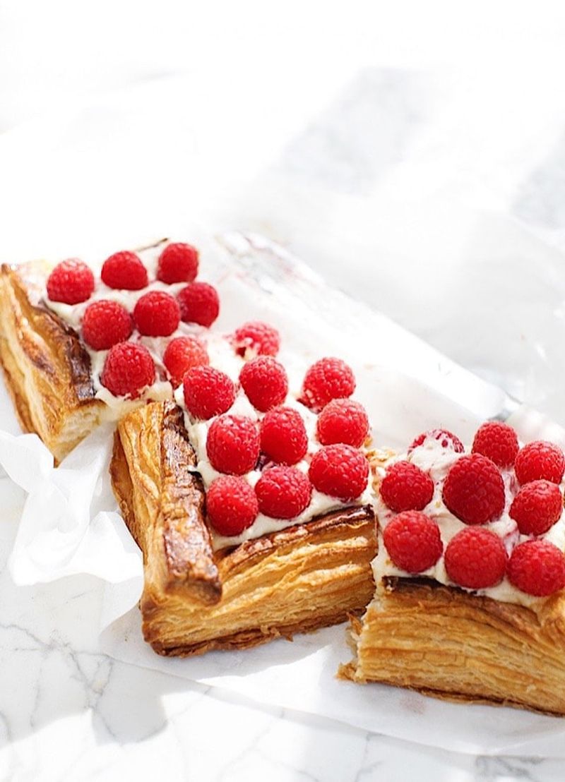 Raspberry Puff Pastry Tarts