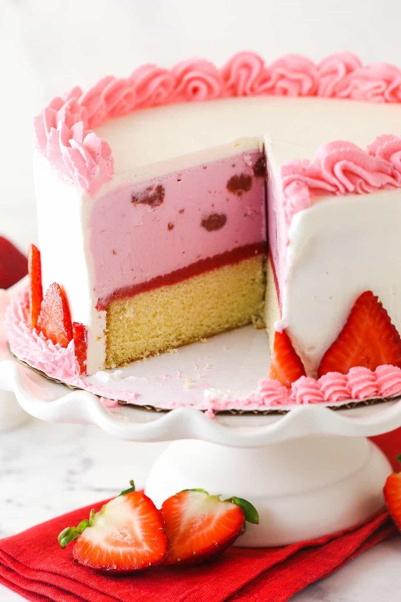 Strawberry Ice Cream Cake
