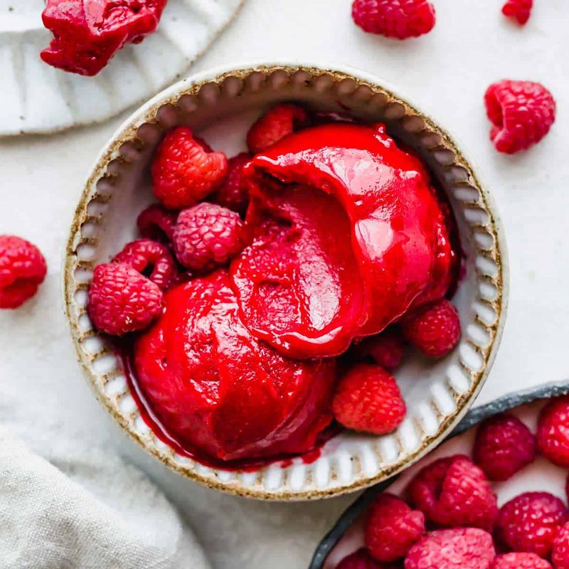 Three-Ingredient Raspberry Sorbet