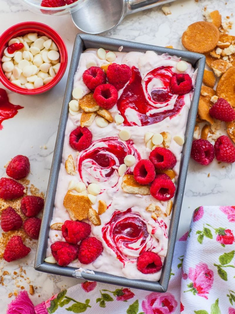 White Chocolate Raspberry Ice Cream
