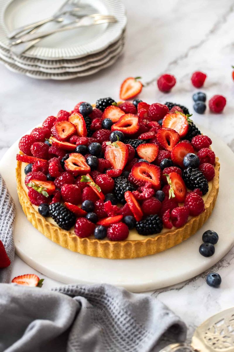 Mixed Berry Custard Tart