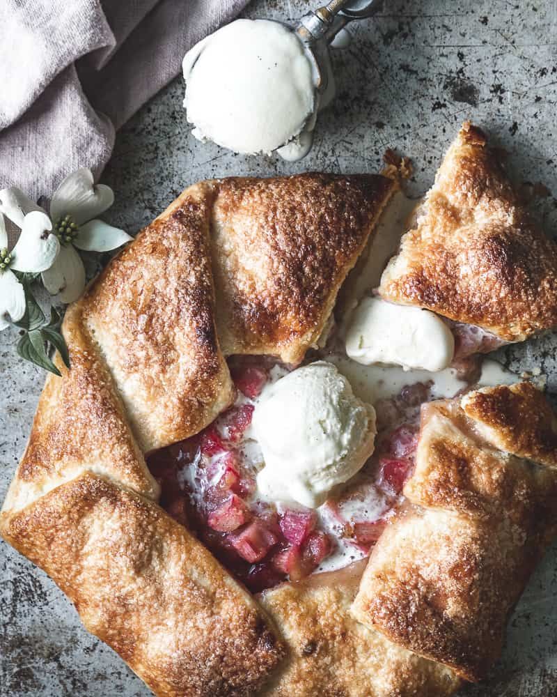 Rhubarb and Custard Galette