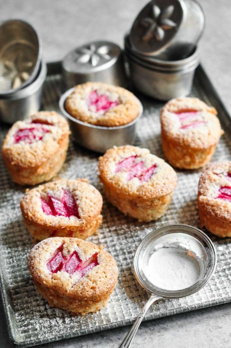 Rhubarb and Custard Financiers