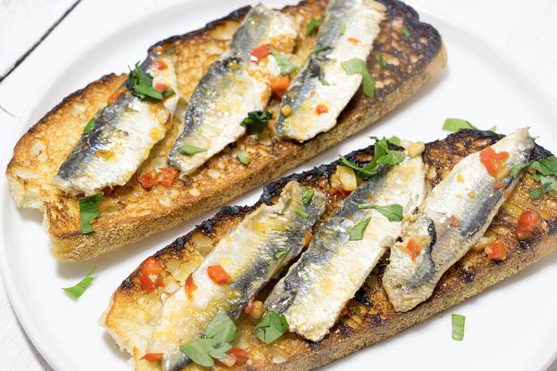Garlic Butter Toast with Sardines