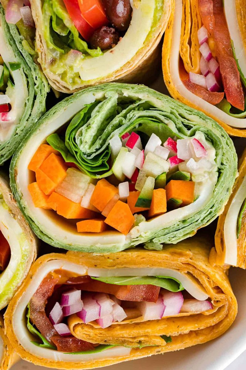 Hummus and Roasted Veggie Wrap
