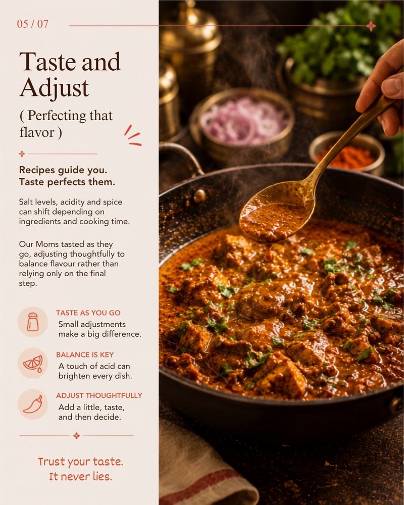 Taste and Adjust Before Serving Every Time