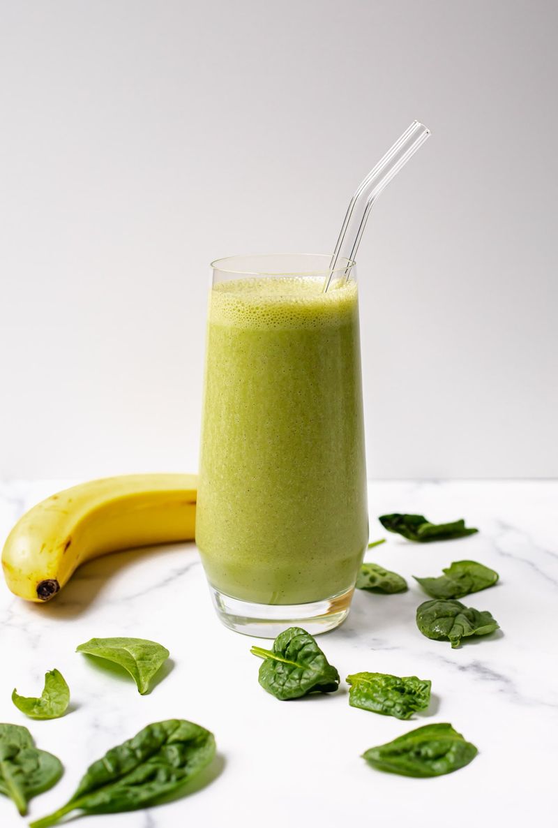 Smoothie With Spinach And Protein Powder