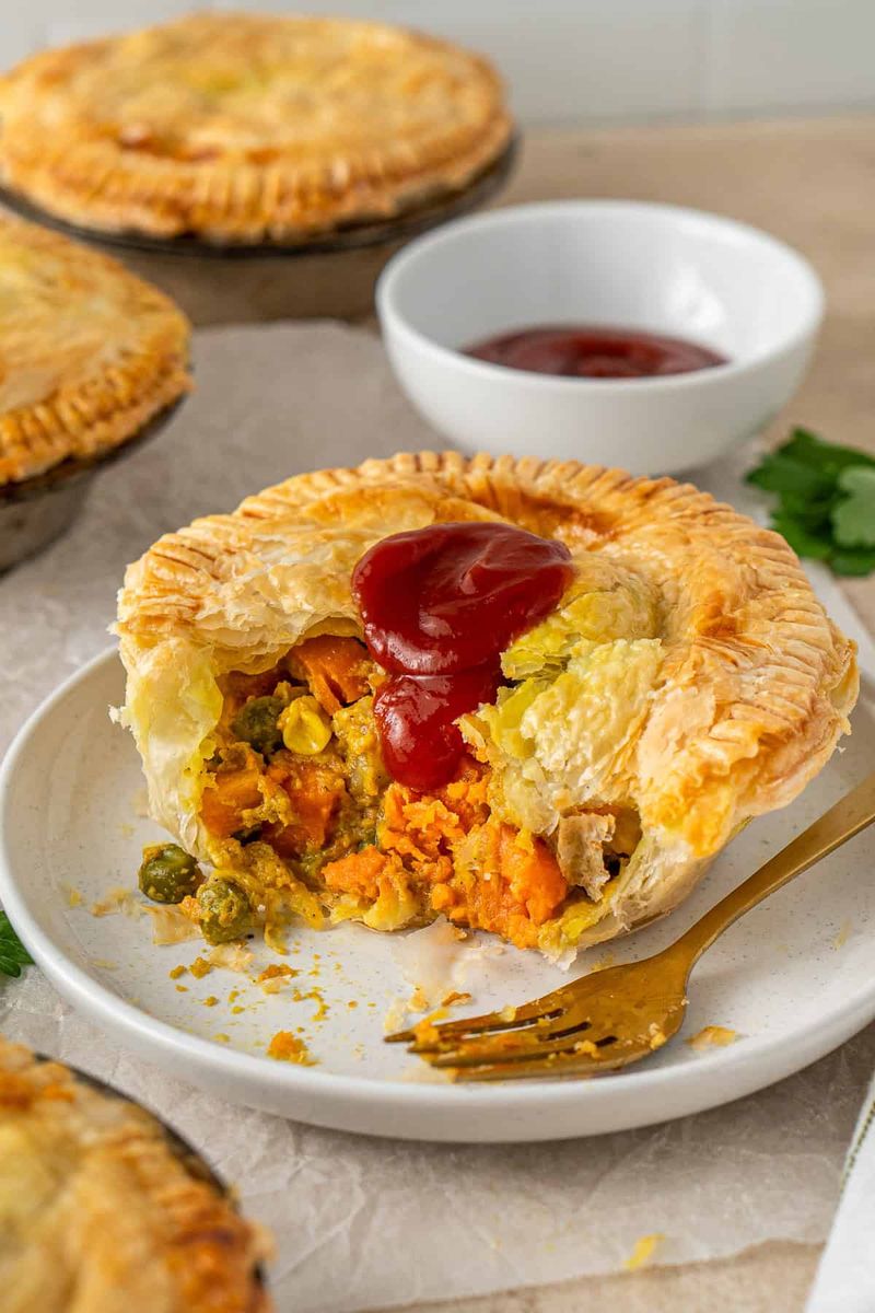 Curried Vegetable and Lentil Pie
