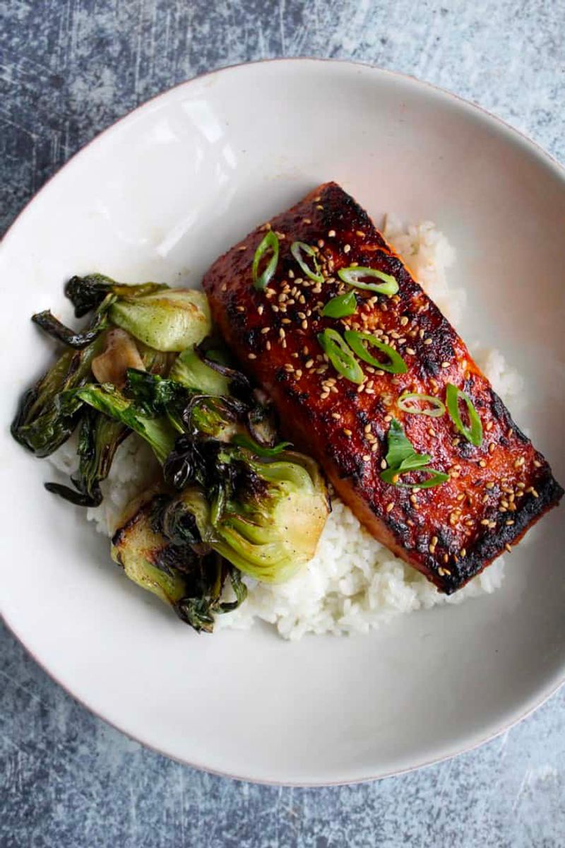 Miso Glazed Salmon with Bok Choy