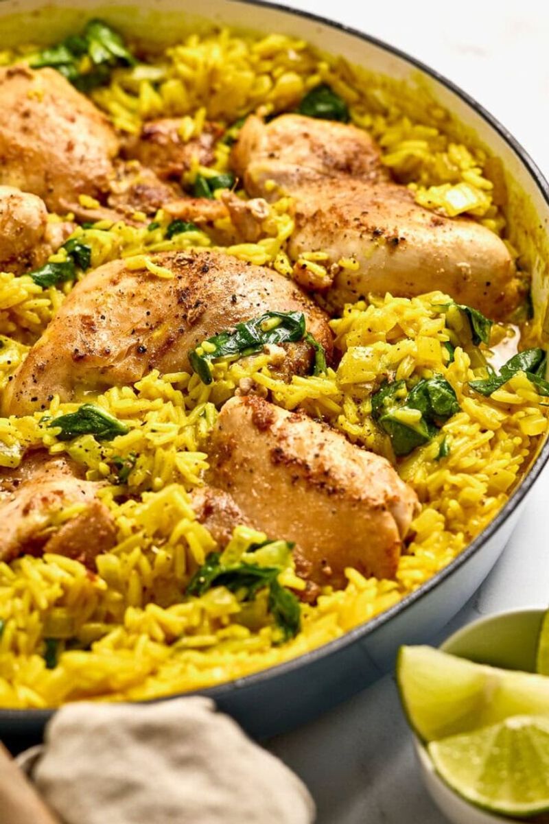 Coconut Curry Chicken with Sweet Potato and Spinach