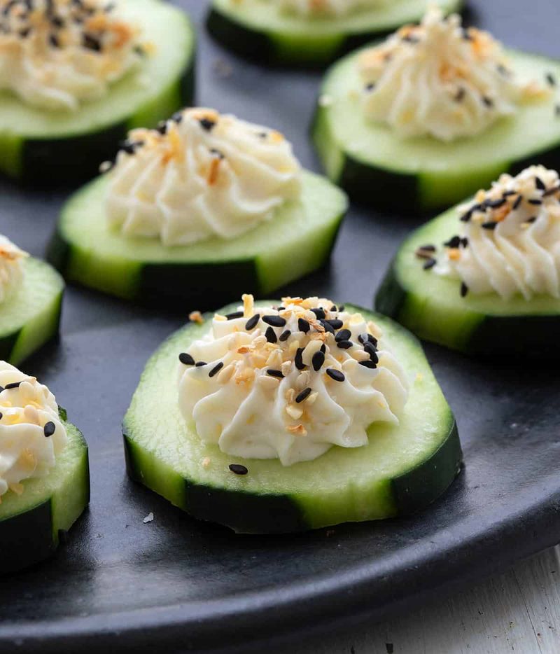 Cucumber and Cream Cheese Bites