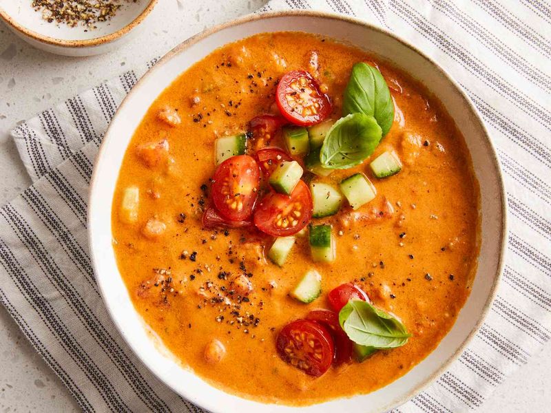 Chilled Gazpacho with Crusty Bread