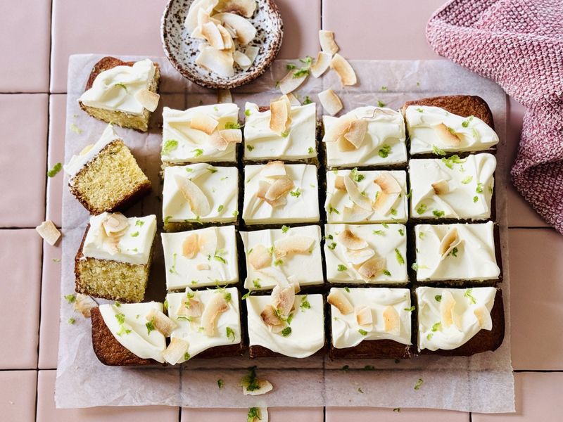 Coconut and Lime Traybake