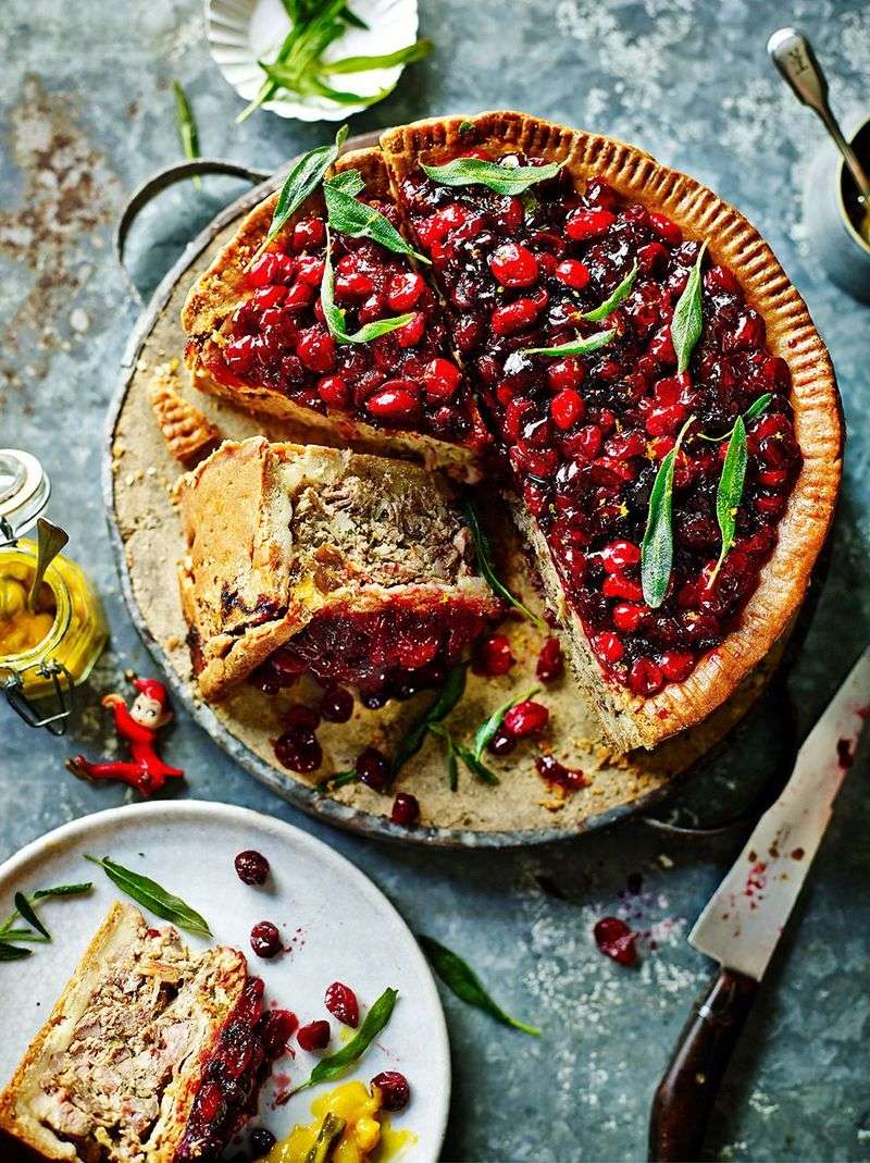 Turkey and Cranberry Festive Pie