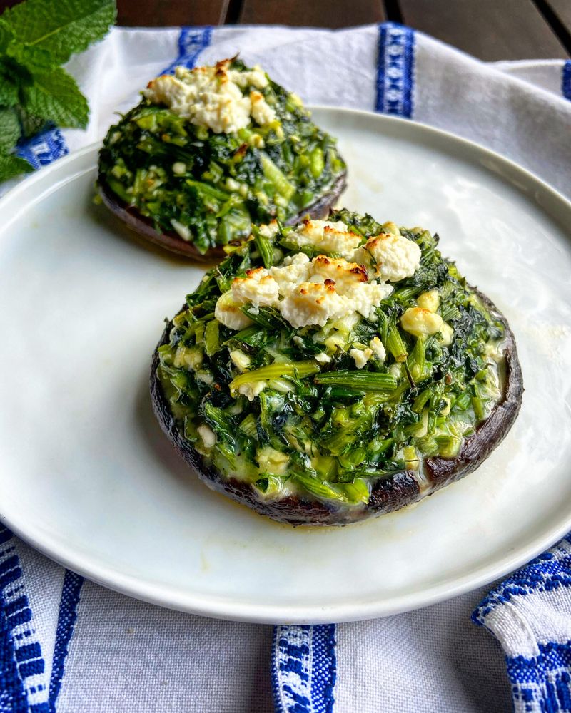 Spinach and Feta Stuffed Mushrooms
