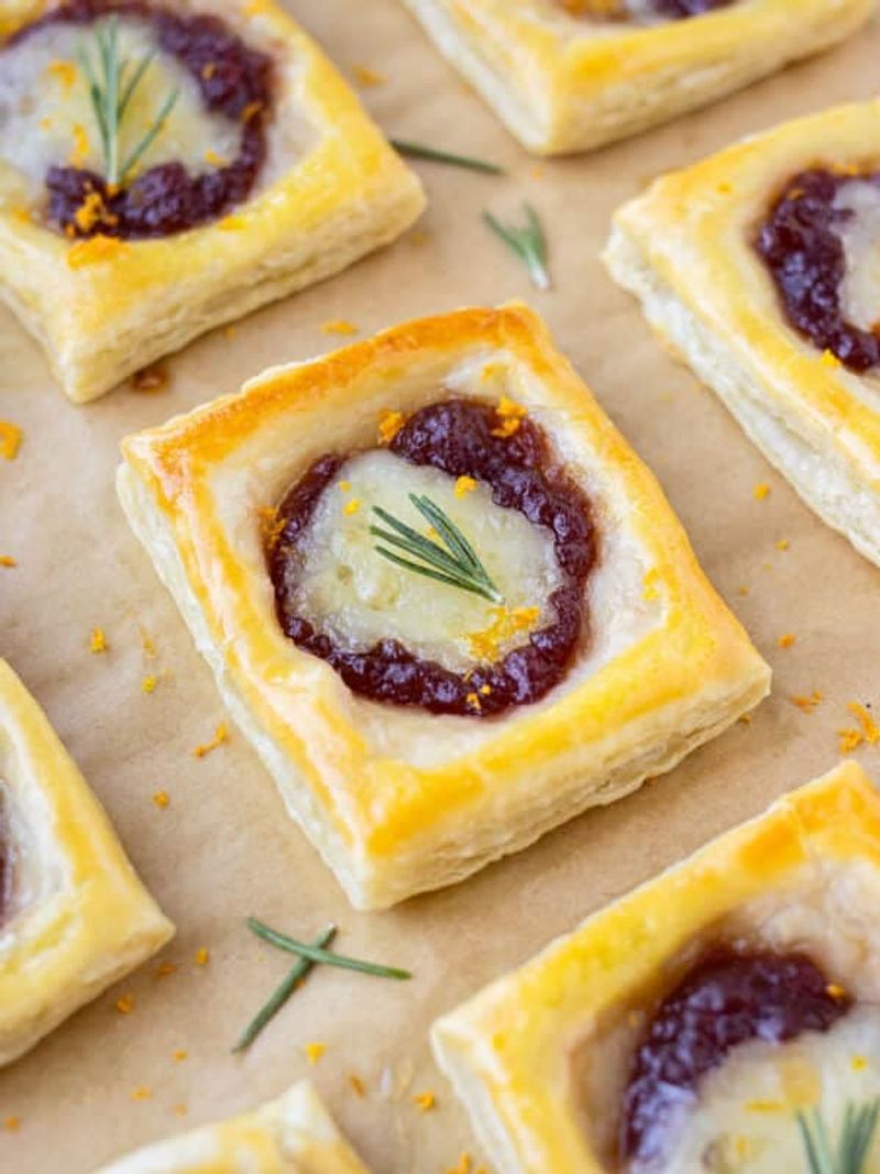 Brie and Cranberry Pastry Bites