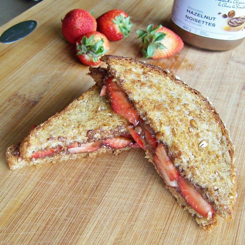 Nutella and Strawberry Toastie