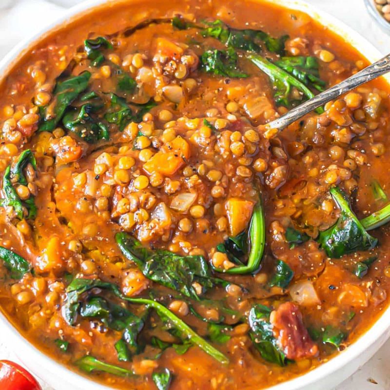 Lentil and Spinach Soup